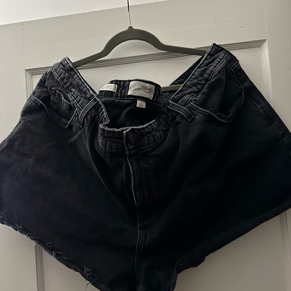 Target Black Denim Highest Rise Shortie Short - Picture 2 of 2